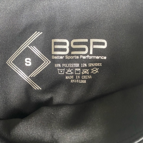 BSP Better Sports Performance Black Leggings With Blue Camo Prints - Picture 6 of 6